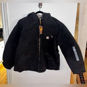 XXL Women’s Carhartt Black Hooded Canvas Winter Jacket